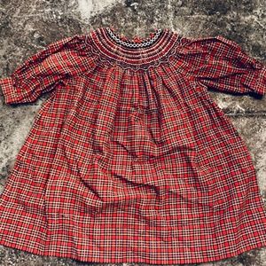 Adorable Strasburg Red Plaid Smocked Dress 18 Mo